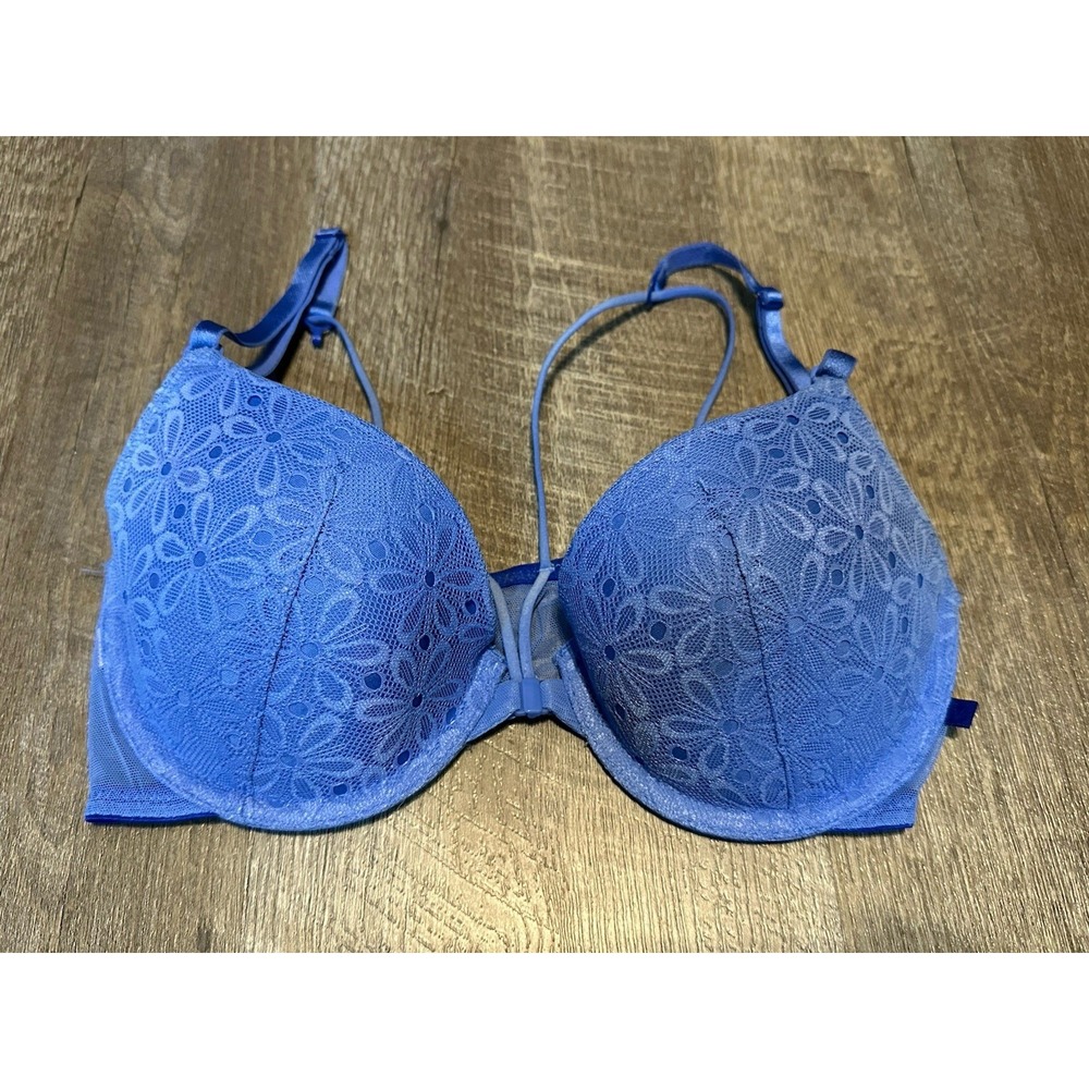 Victoria's Secret Blue Lace Demi Bra 32D